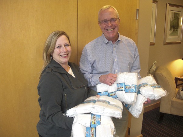 Sondra Sciola of the Together Center in Redmond (left) and Sam Alexander of Alexander