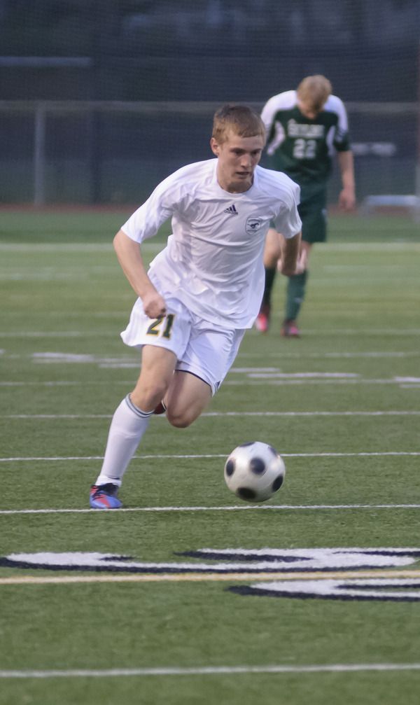 Redmond High junior Andrew Leadbeater scored both of the Mustangs' goals in Tuesday night's 2-0 win against Skyline. With the win