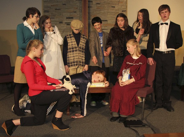 Evergreen Family Theatre will present 'Death By Chocolate' on May 18 and 19. Standing from left: DiAndra Dunham