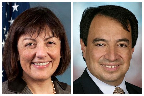 Suzan DelBene and Pedro Celis