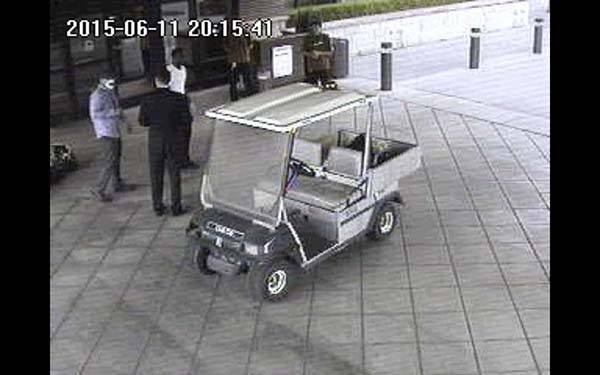 In this screen shot from a surveillance video taken at the Redmond Marriott Town Center