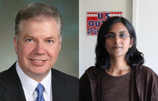 City of Seattle Mayor Ed Murray (left) and Council Member Kshama Sawant were both targeted with threatening messages posted on Murray's public Facebook page.