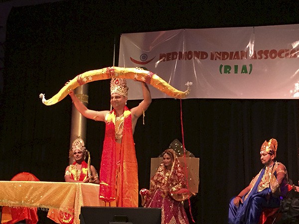 Lord Rama (middle) takes center stage in Ramayana at the Redmond Indian Association’s Diwali Festival last Saturday at Evergreen Middle School.