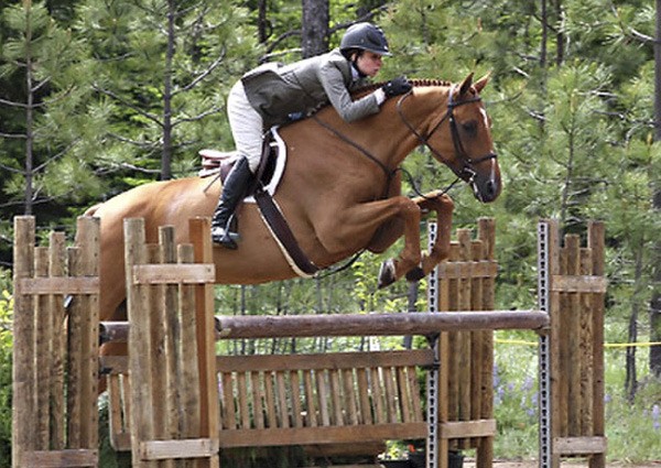 Jodie Davis during her horse-riding days.