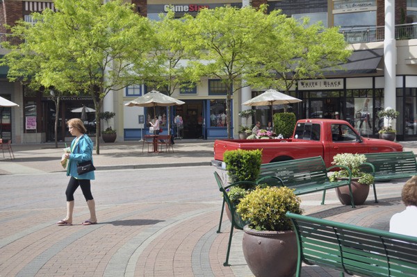 A candid shot of everyday life at the Redmond Town Center.