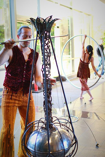 Members of Lelavision Physical Music performed at the City of Redmond's public forum for Downtown Park planning last week.