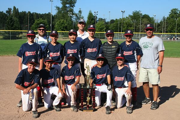 Redmond Kimmel 12U: Back row of coaches from left to right