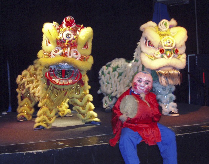 The Seattle-based Lieu Quan Lion Dance Troupe performed a lion dance at Redmond's Old Fire House Teen Center as part of the center's Chinese New Year celebration last Saturday. Other activities included making paper lanterns