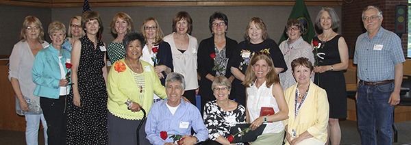 Pictured are some of the Lake Washington School District retirees: Left to right (back row)