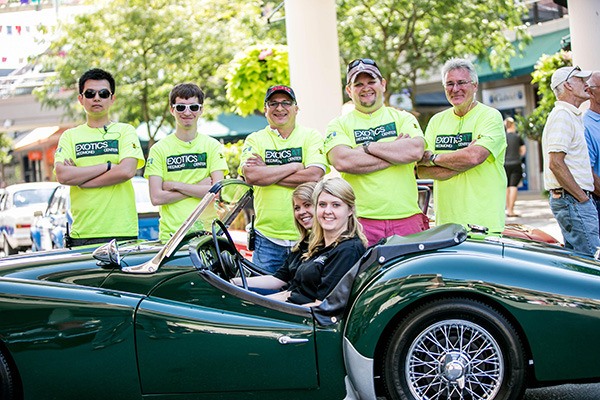 Shauna Ross and her friend enjoy the Exotics at RTC Car Show on Aug. 23 at Redmond Town Center.