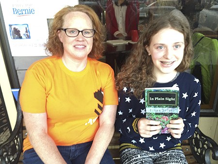 Denise Gross (left) sits with former student Fiona Fisher to discuss Fisher’s book