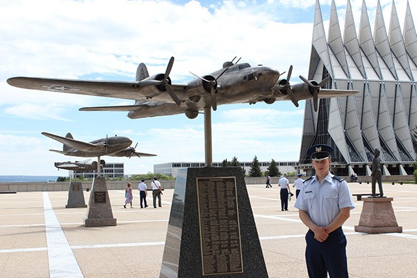 Cadet Ryan Johnson recently joined the Thunderbird Squadron with the U.S. Air Force Academy.