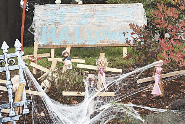 A Halloween display