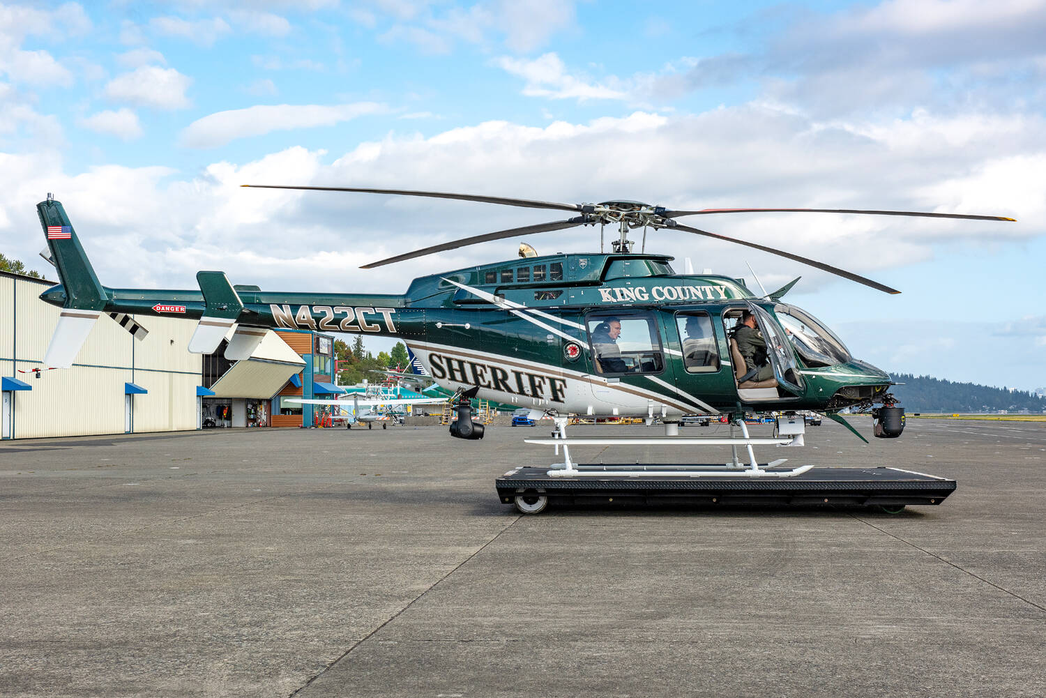 King County Sheriff’s Office new Bell 407GXi Helicopter. Photo courtesy of Angela Van Liew, King County Sheriff’s Office